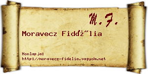 Moravecz Fidélia névjegykártya